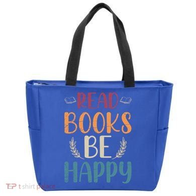 Read Books Be Happy Librarian Book Nerd Gift Reading Cute Gift Tote Bag