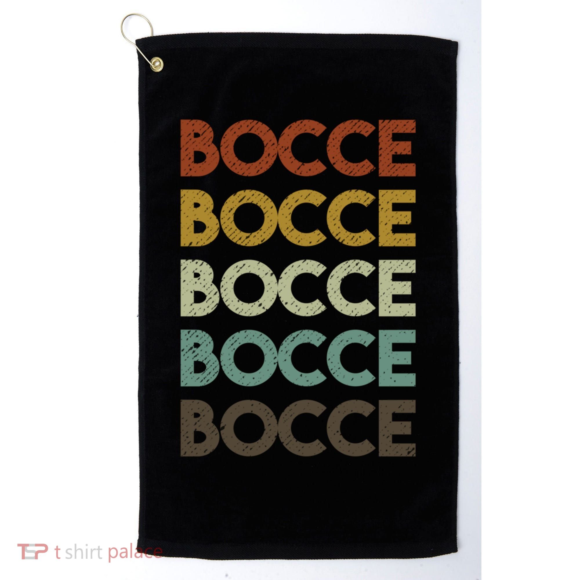 Retro Bocce Ball Cool Gift Golf Towel