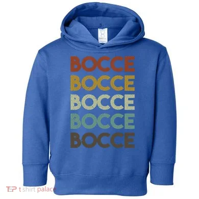 Retro Bocce Ball Cool Gift Toddler Hoodie