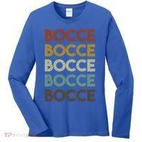 Retro Bocce Ball Cool Gift Women's Long Sleeve Shirt thumb 0