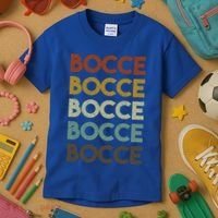 Retro Bocce Ball Cool Gift Kids T-Shirt thumb 3