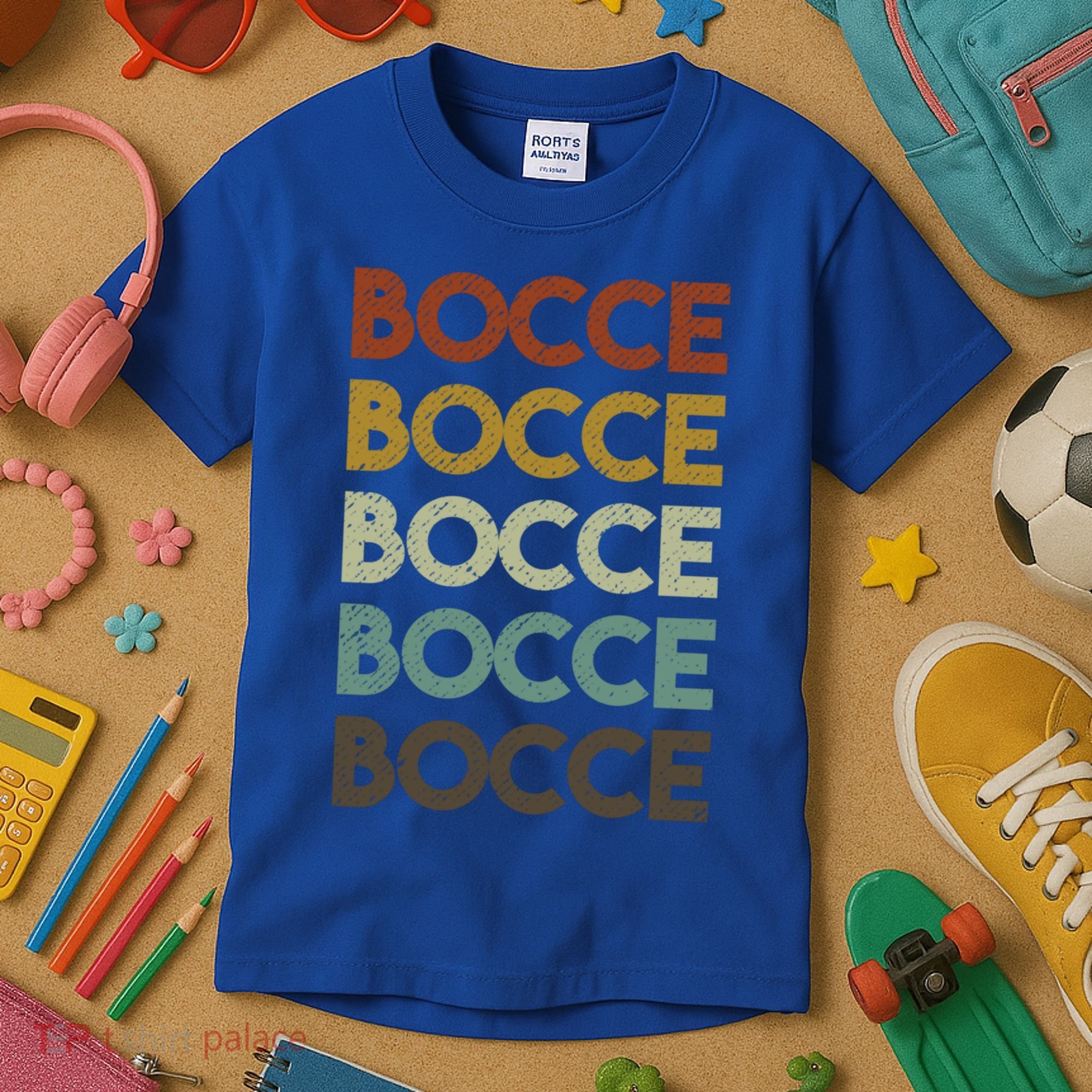 Retro Bocce Ball Cool Gift Kids T-Shirt