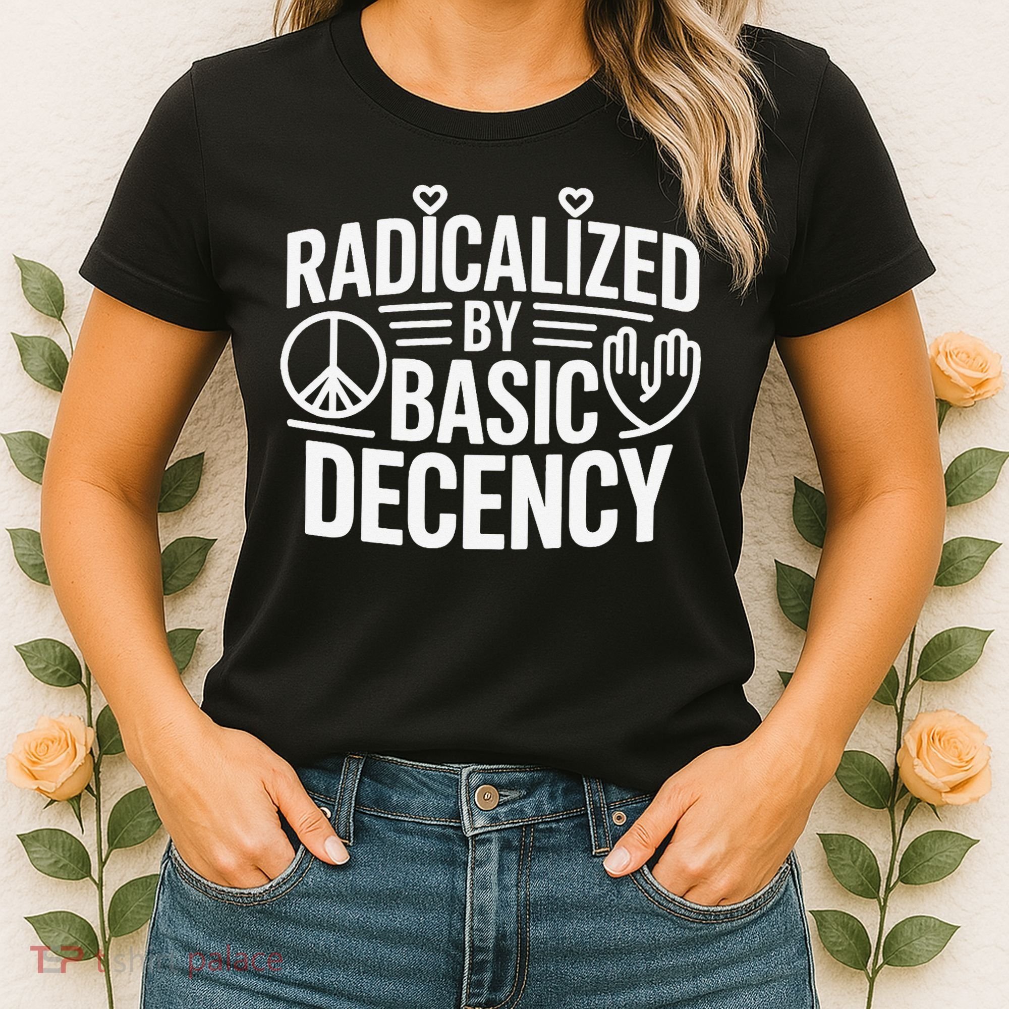 Radicalized By Basic Decency Protest Resist Persist Women's T-Shirt