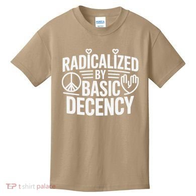 Radicalized By Basic Decency Protest Resist Persist Kids T-Shirt