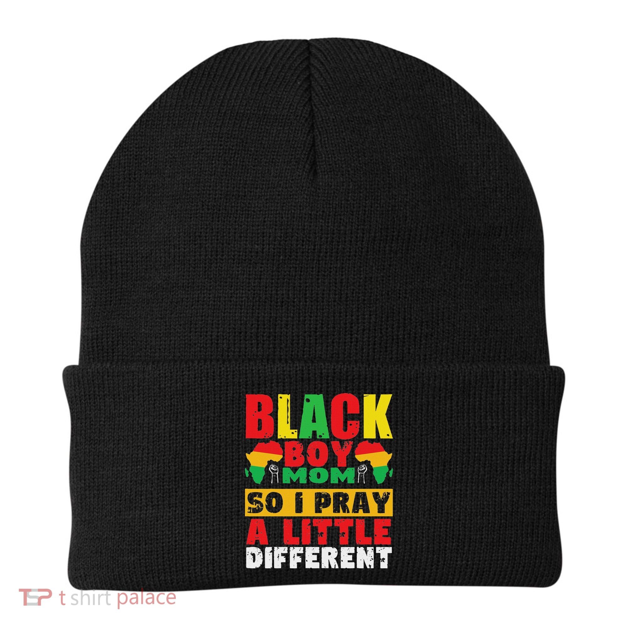 Religious Black Boy Mom Mama Black History Month African Beanie