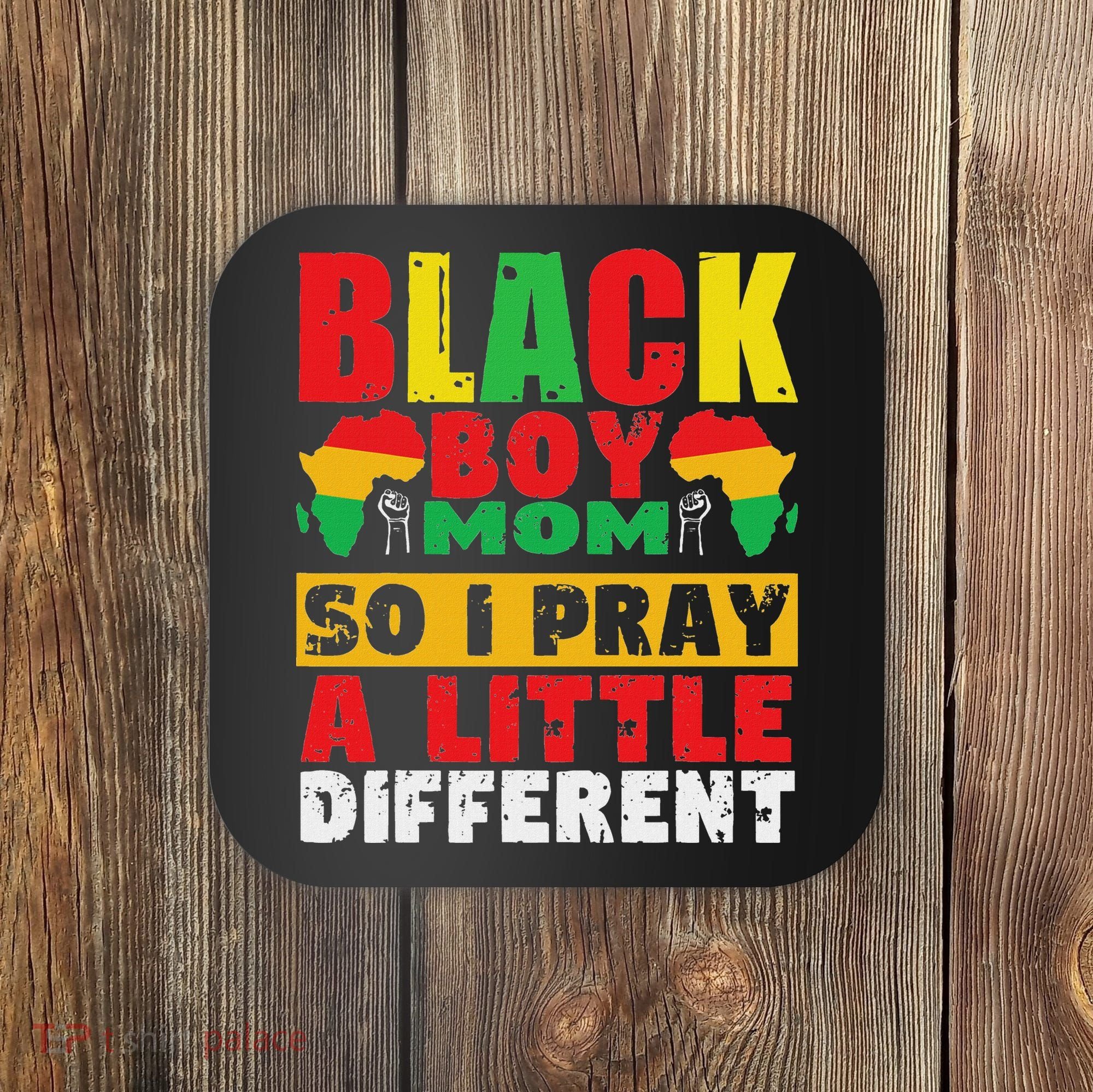 Religious Black Boy Mom Mama Black History Month African Coaster