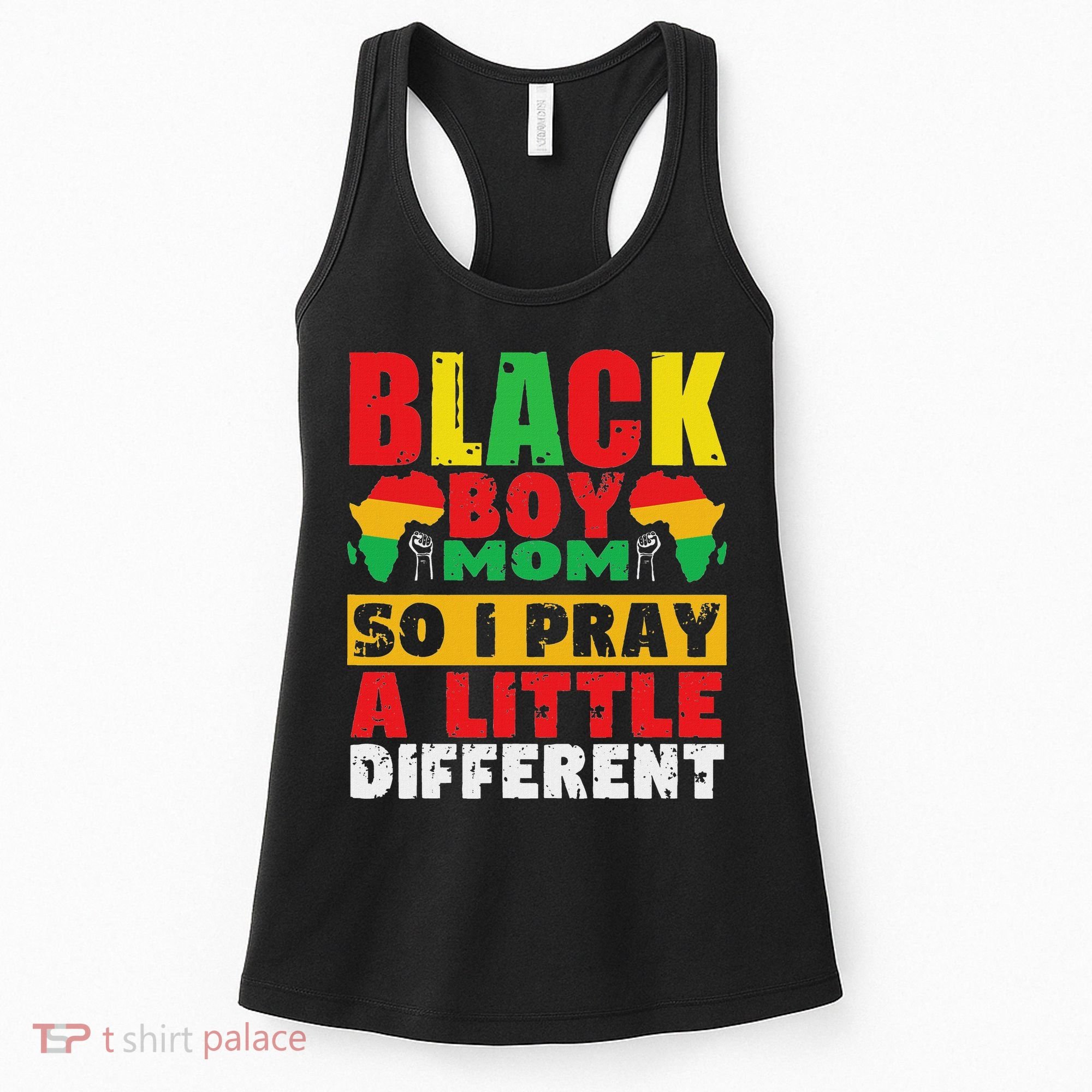 Religious Black Boy Mom Mama Black History Month African Women's Tank Top