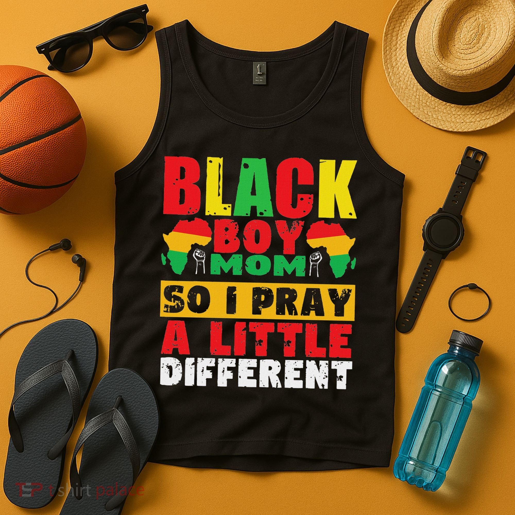 Religious Black Boy Mom Mama Black History Month African Tank Top