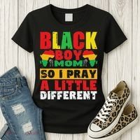Religious Black Boy Mom Mama Black History Month African Women's T-Shirt thumb 3
