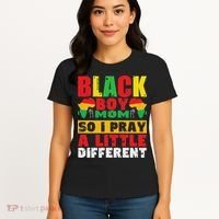 Religious Black Boy Mom Mama Black History Month African Women's T-Shirt thumb 4