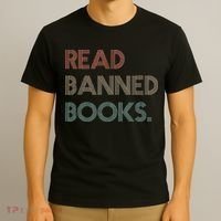 Read Banned Books Librarians Banned Books Week Retro Vintage T-Shirt thumb 3