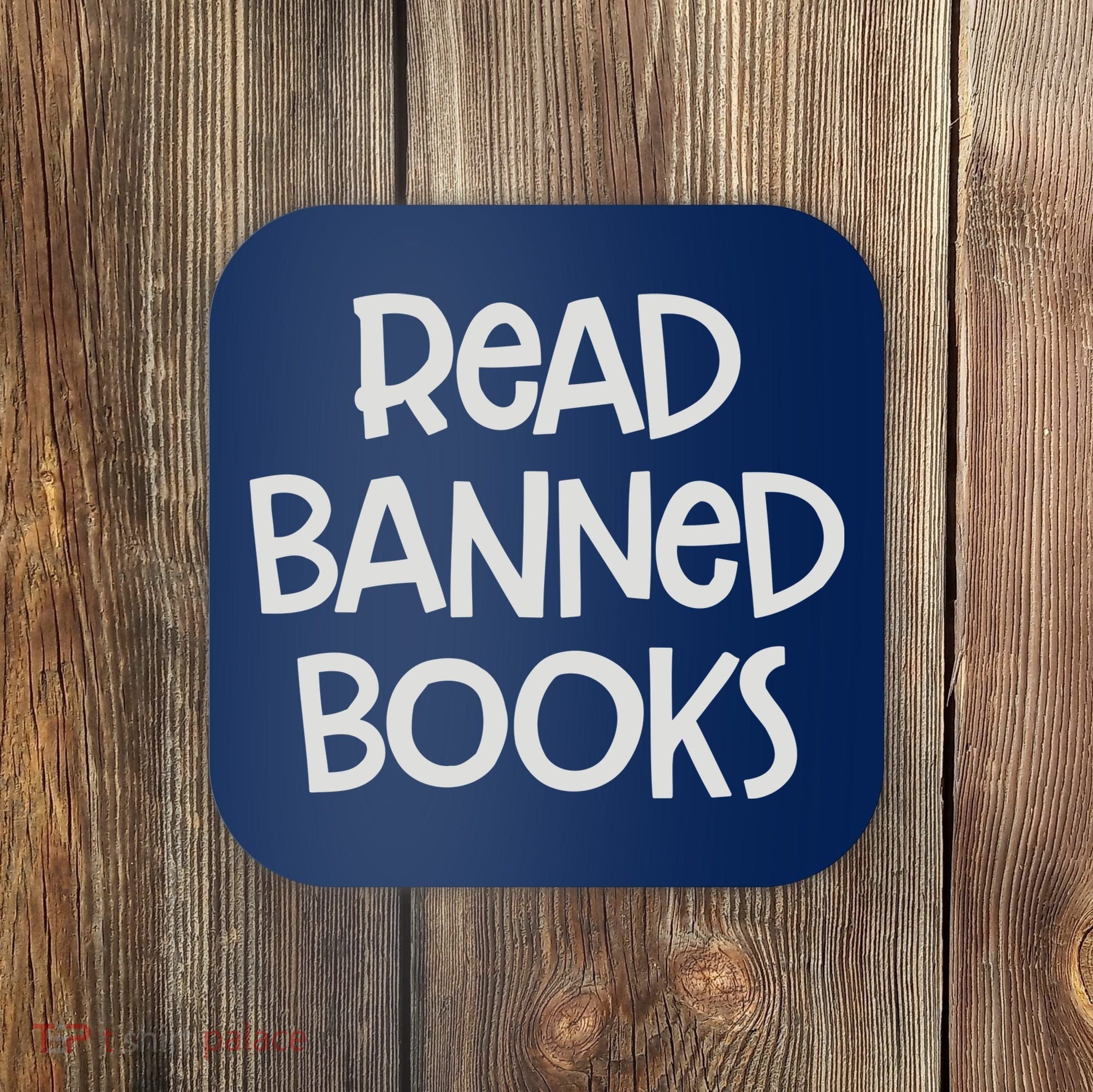 Read Banned Books Coaster