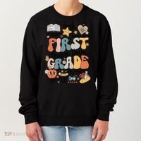 Retro Bye Bruh First Grade Happy Last Day Of School Women's Sweatshirt thumb 0