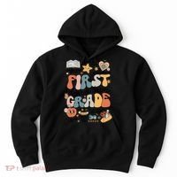 Retro Bye Bruh First Grade Happy Last Day Of School Hoodie thumb 0