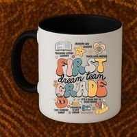 Retro Bye Bruh First Grade Happy Last Day Of School Coffee Mug thumb 2