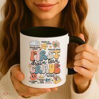 Retro Bye Bruh First Grade Happy Last Day Of School Coffee Mug thumb 3
