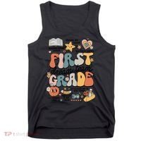 Retro Bye Bruh First Grade Happy Last Day Of School Tank Top thumb 0