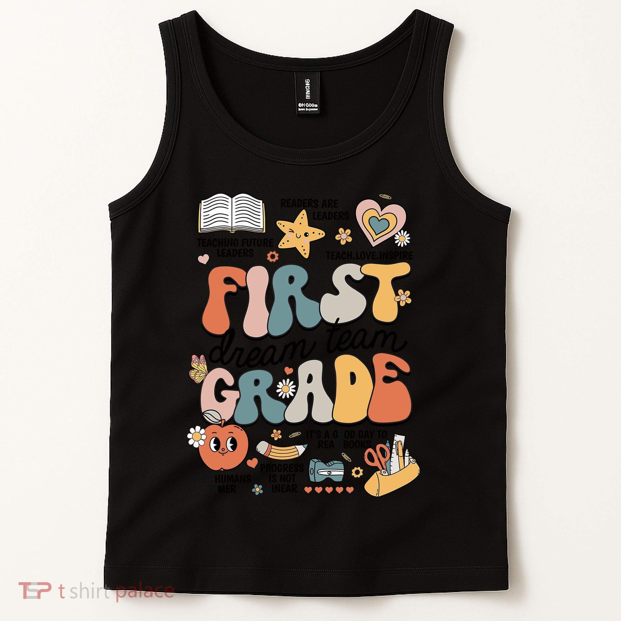 Retro Bye Bruh First Grade Happy Last Day Of School Tank Top