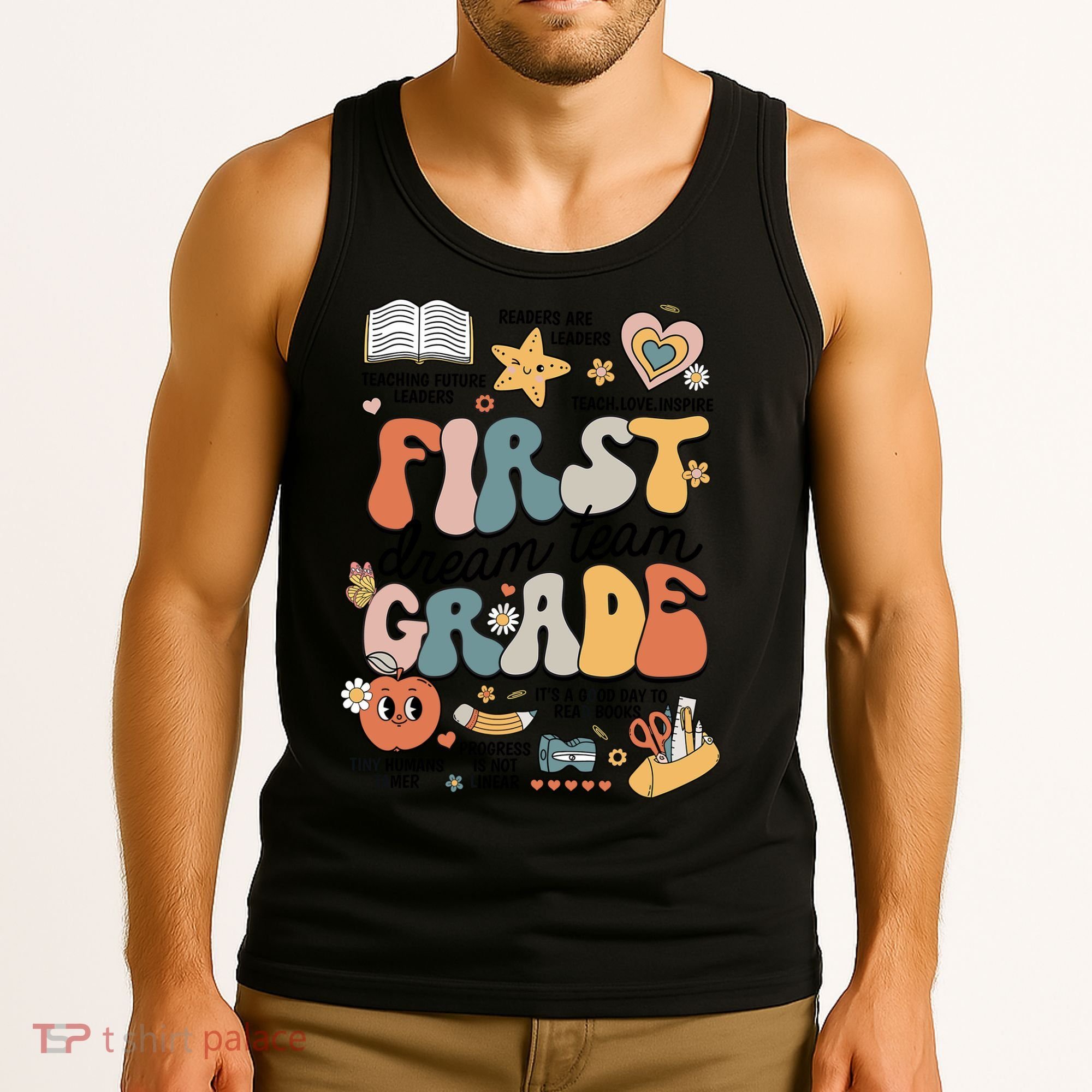 Retro Bye Bruh First Grade Happy Last Day Of School Tank Top