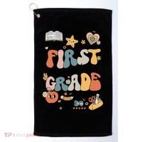Retro Bye Bruh First Grade Happy Last Day Of School Golf Towel thumb 0