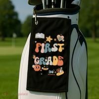 Retro Bye Bruh First Grade Happy Last Day Of School Golf Towel thumb 2