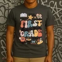 Retro Bye Bruh First Grade Happy Last Day Of School T-Shirt thumb 3