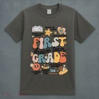 Retro Bye Bruh First Grade Happy Last Day Of School T-Shirt thumb 4