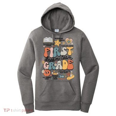Retro Bye Bruh First Grade Happy Last Day Of School Women's Hoodie