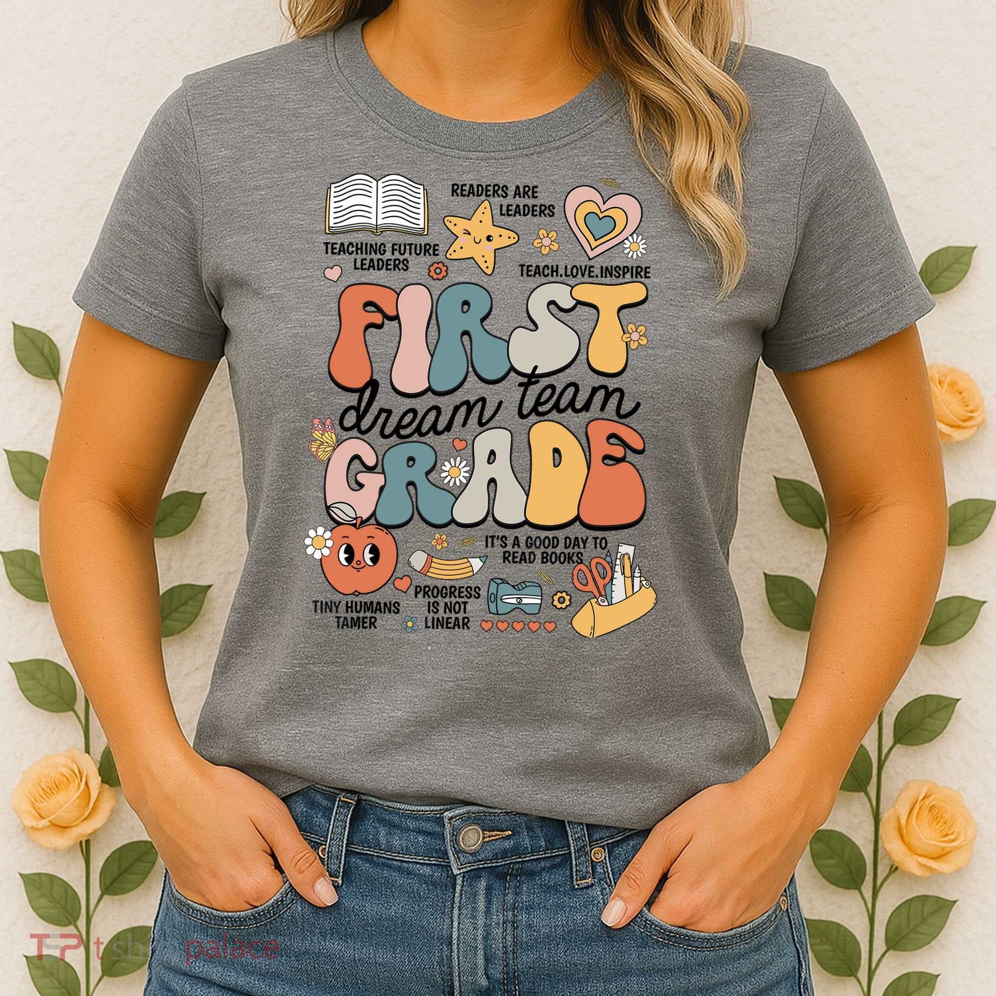 Retro Bye Bruh First Grade Happy Last Day Of School Women's T-Shirt