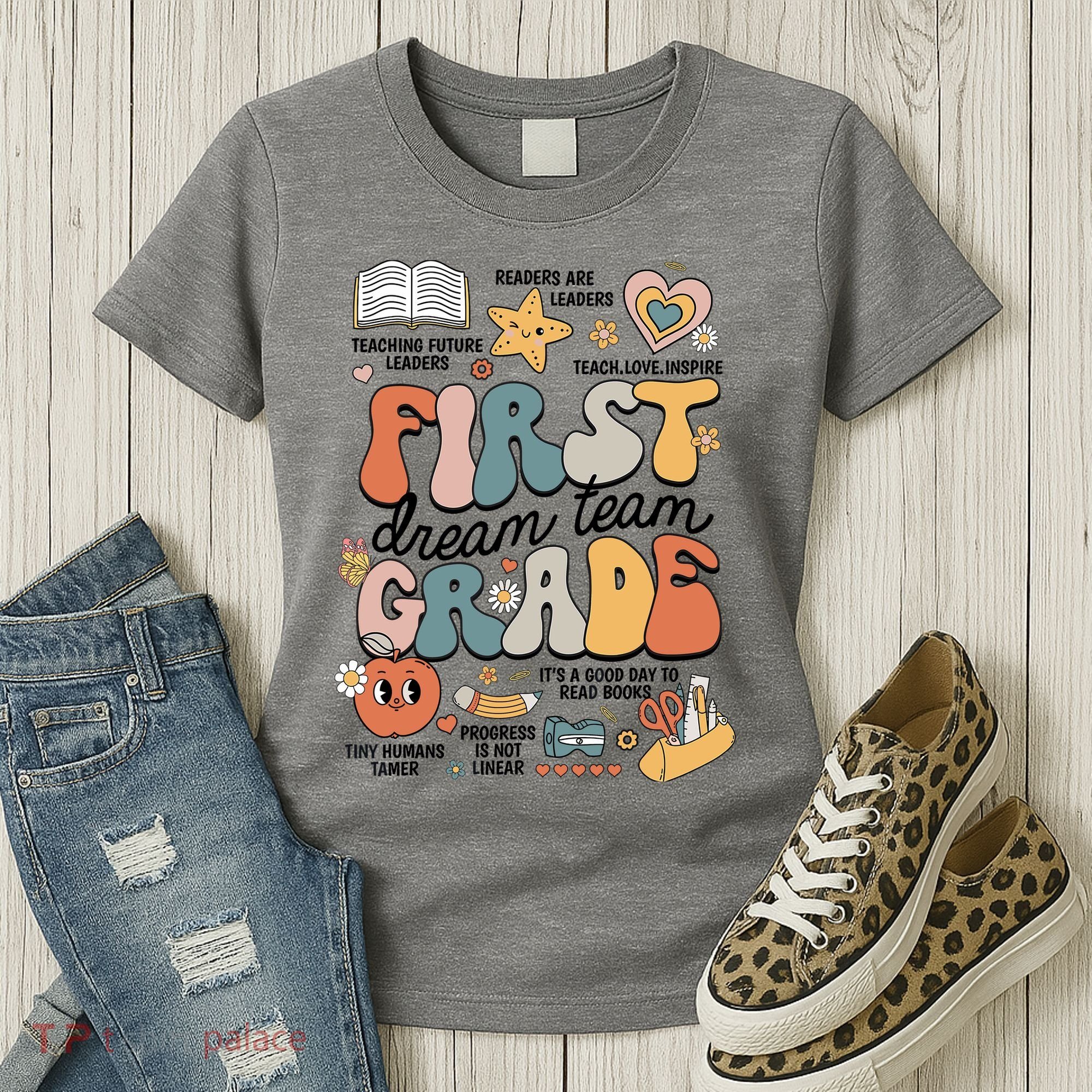 Retro Bye Bruh First Grade Happy Last Day Of School Women's T-Shirt