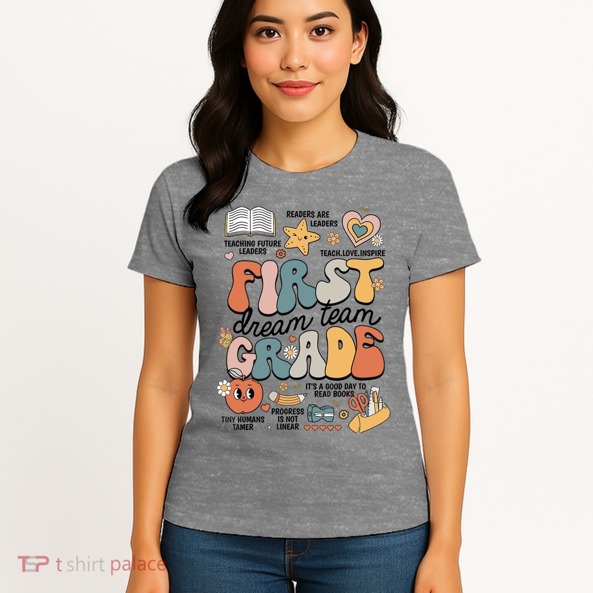 Retro Bye Bruh First Grade Happy Last Day Of School Women's T-Shirt