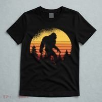 Retro Bigfoot Believer Silhouette Sasquatch Hide And Seek T-Shirt thumb 5