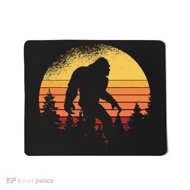 Retro Bigfoot Believer Silhouette Sasquatch Hide And Seek Mousepad