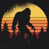 Retro Bigfoot Believer Silhouette Sasquatch Hide And Seek Mousepad thumb 1