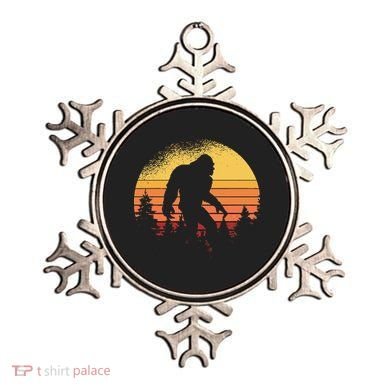 Retro Bigfoot Believer Silhouette Sasquatch Hide And Seek Ornament