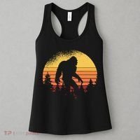 Retro Bigfoot Believer Silhouette Sasquatch Hide And Seek Women's Tank Top thumb 3