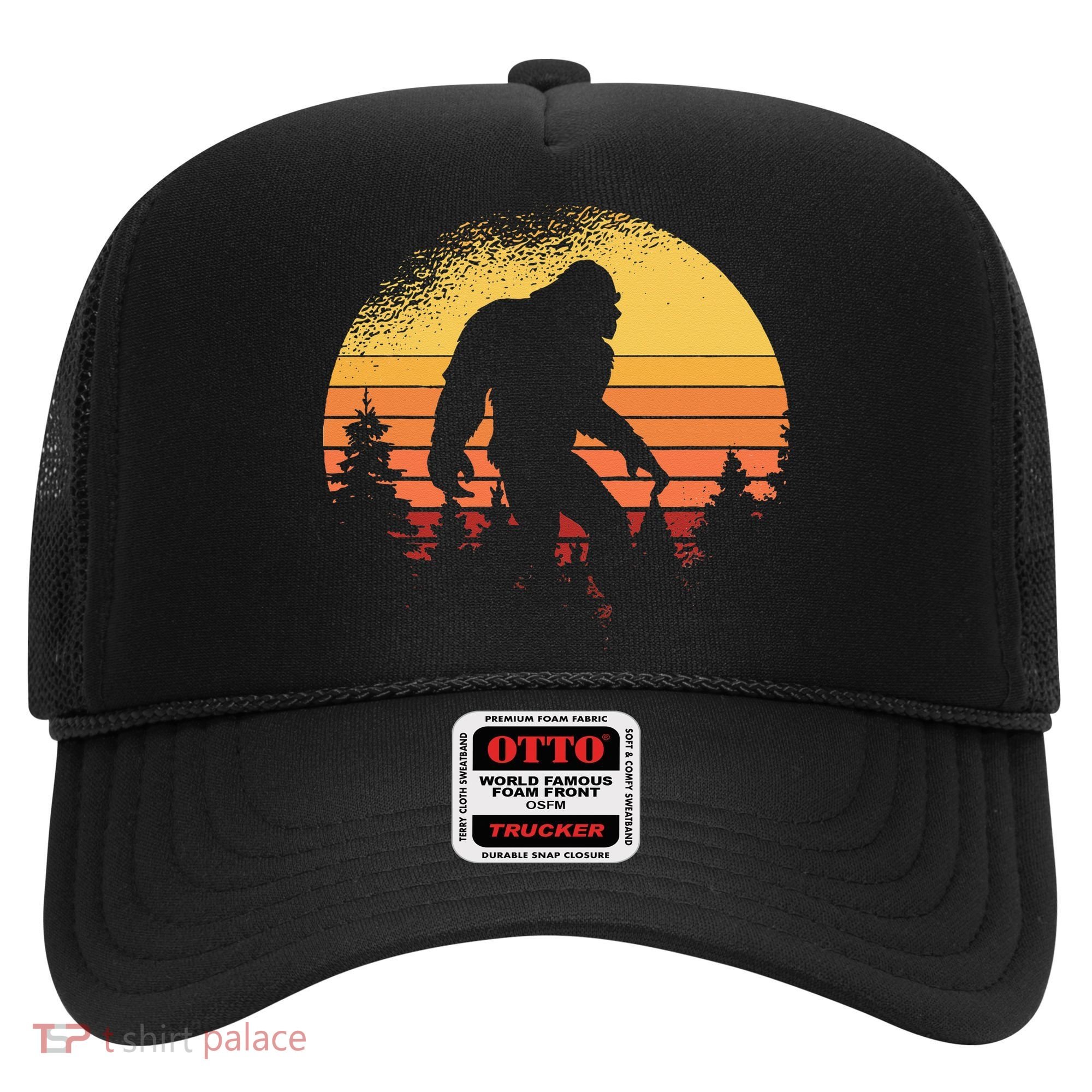 Retro Bigfoot Believer Silhouette Sasquatch Hide And Seek Hat