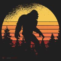 Retro Bigfoot Believer Silhouette Sasquatch Hide And Seek Hat thumb 2