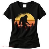 Retro Bigfoot Believer Silhouette Sasquatch Hide And Seek Women's T-Shirt thumb 0