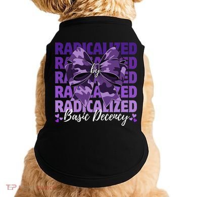 Radicalized By Basic Decency Coquette Bow For Women Doggie Tank