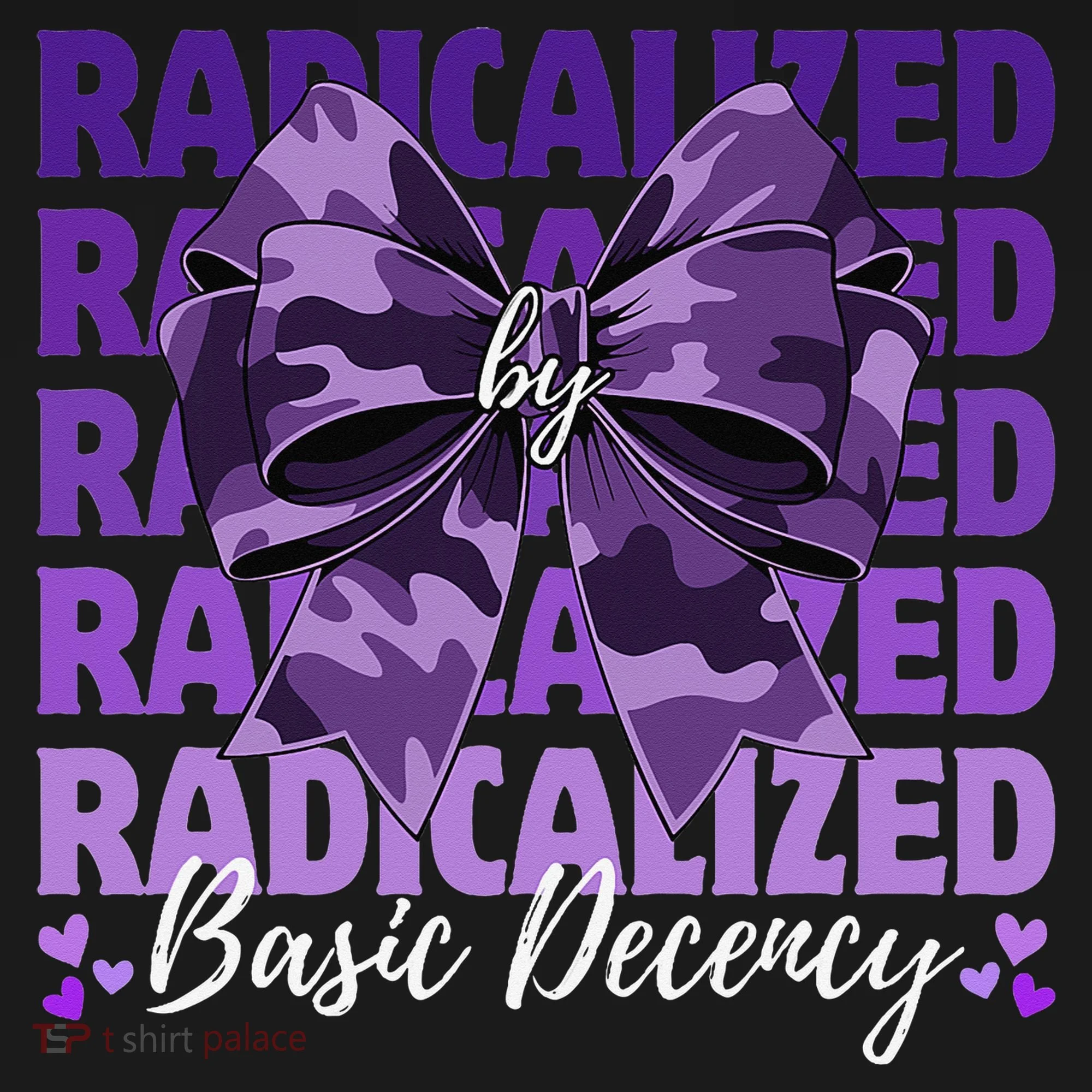 Radicalized By Basic Decency Coquette Bow For Women Doggie Tank