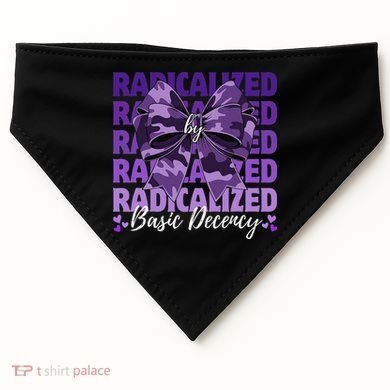 Radicalized By Basic Decency Coquette Bow For Women USA-Made Doggie Bandana