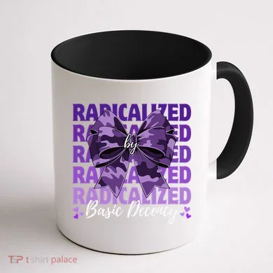 Radicalized By Basic Decency Coquette Bow For Women Coffee Mug back