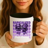 Radicalized By Basic Decency Coquette Bow For Women Coffee Mug thumb 3
