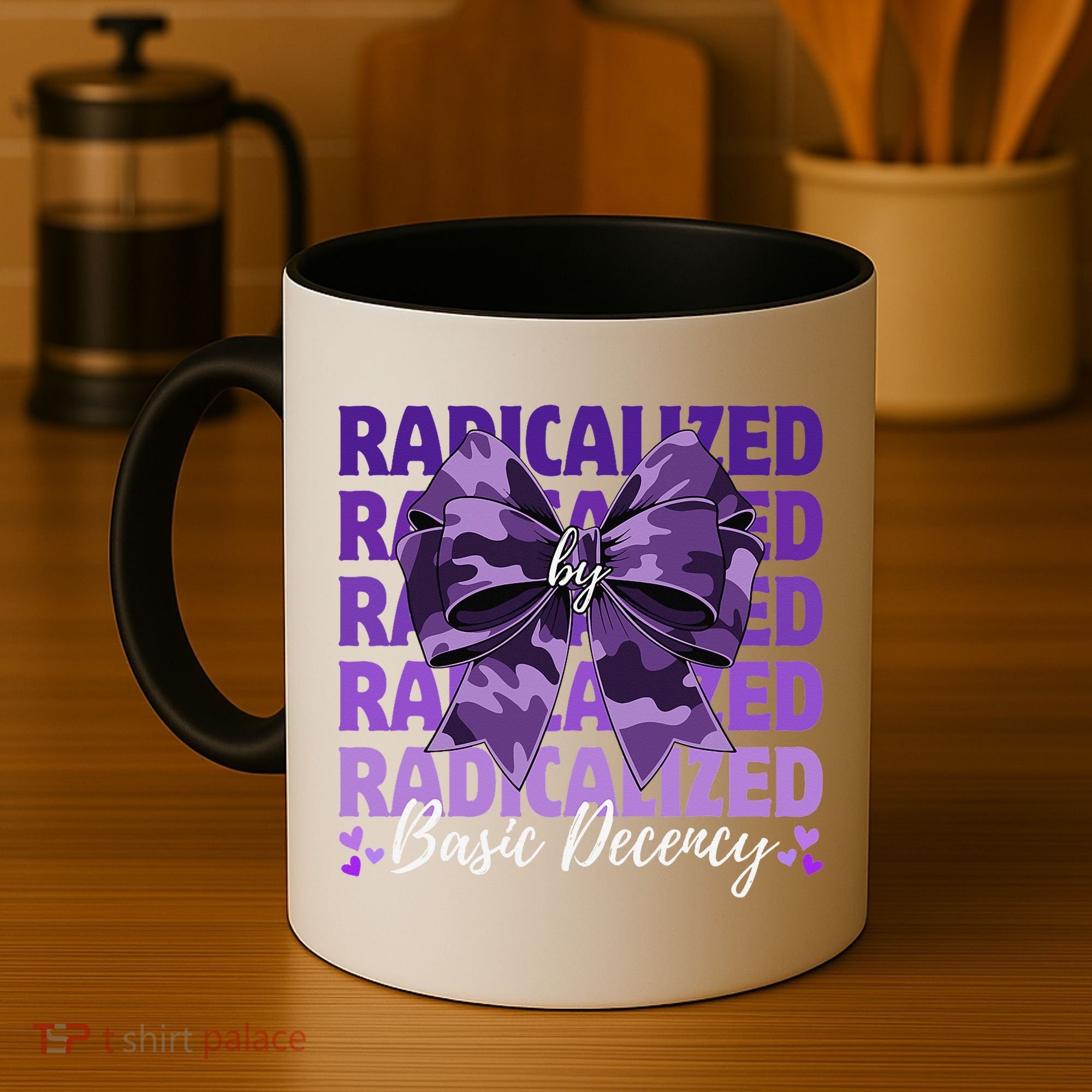Radicalized By Basic Decency Coquette Bow For Women Coffee Mug