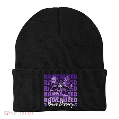 Radicalized By Basic Decency Coquette Bow For Women Beanie