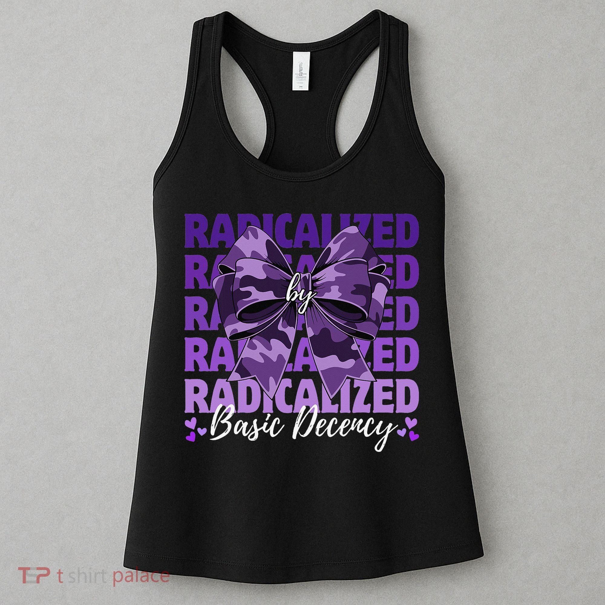 Radicalized By Basic Decency Coquette Bow For Women Women's Tank Top