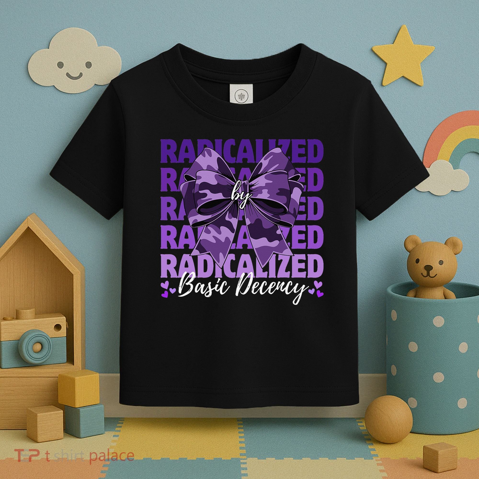 Radicalized By Basic Decency Coquette Bow For Women Toddler T-Shirt