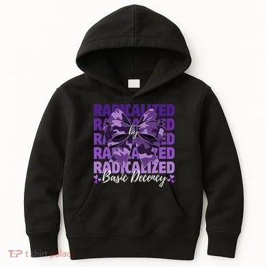 Radicalized By Basic Decency Coquette Bow For Women Kids Hoodie