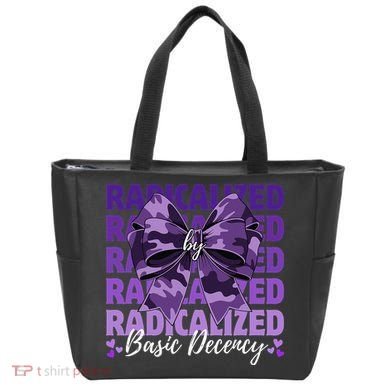 Radicalized By Basic Decency Coquette Bow For Women Tote Bag